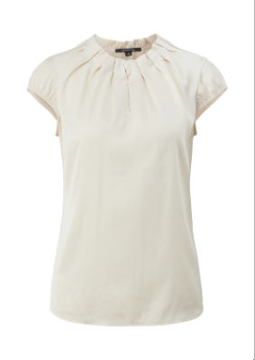 comma Bluse kurzarm - beige - 44 von comma