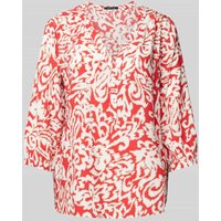 comma Bluse mit Allover-Print in Rot, Größe 38 von comma