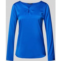 comma Bluse mit Tunikakragen in Royal, Größe 44 von comma