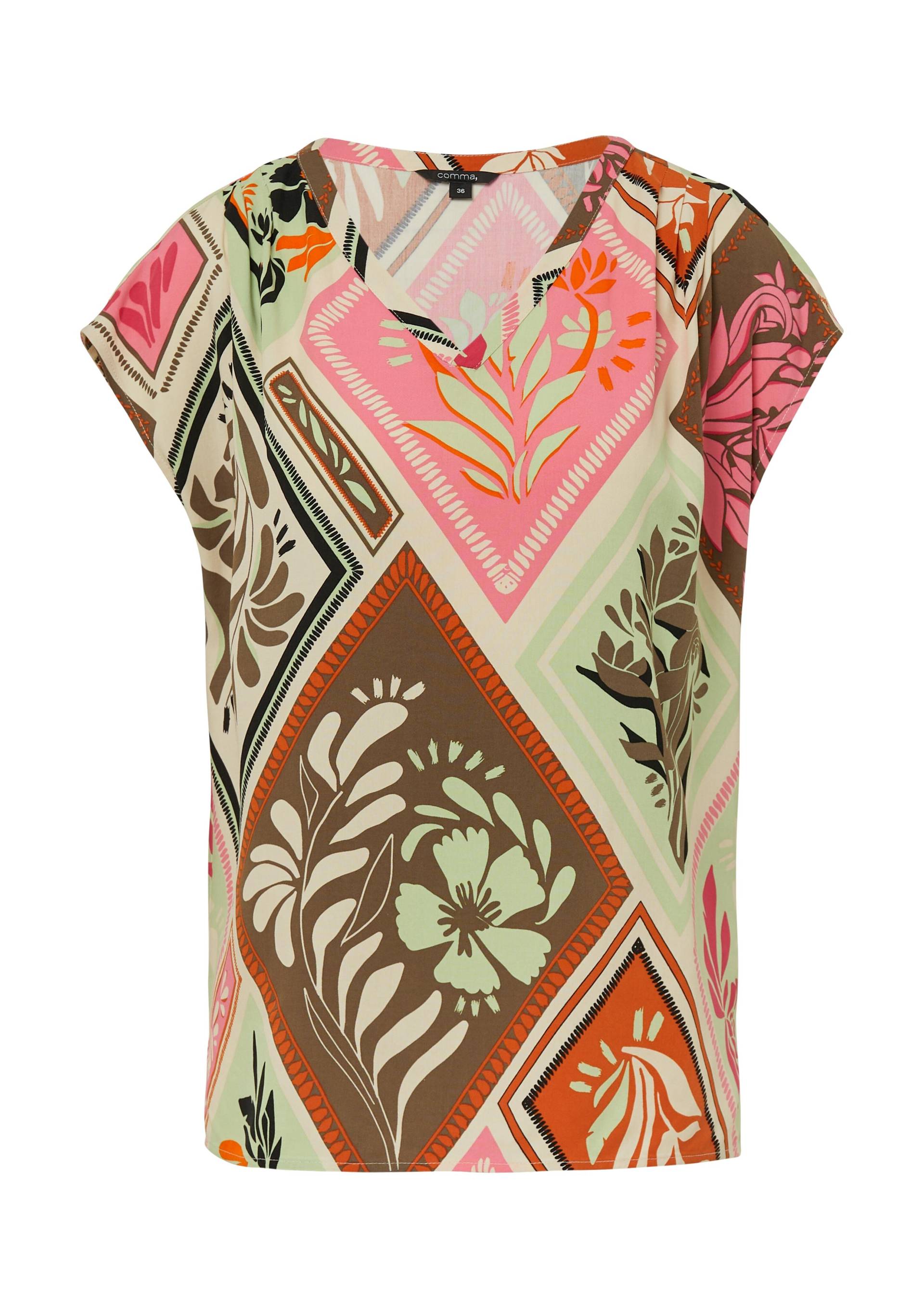 comma - Bluse pink|mehrfarbig - Gr. - 36 von comma
