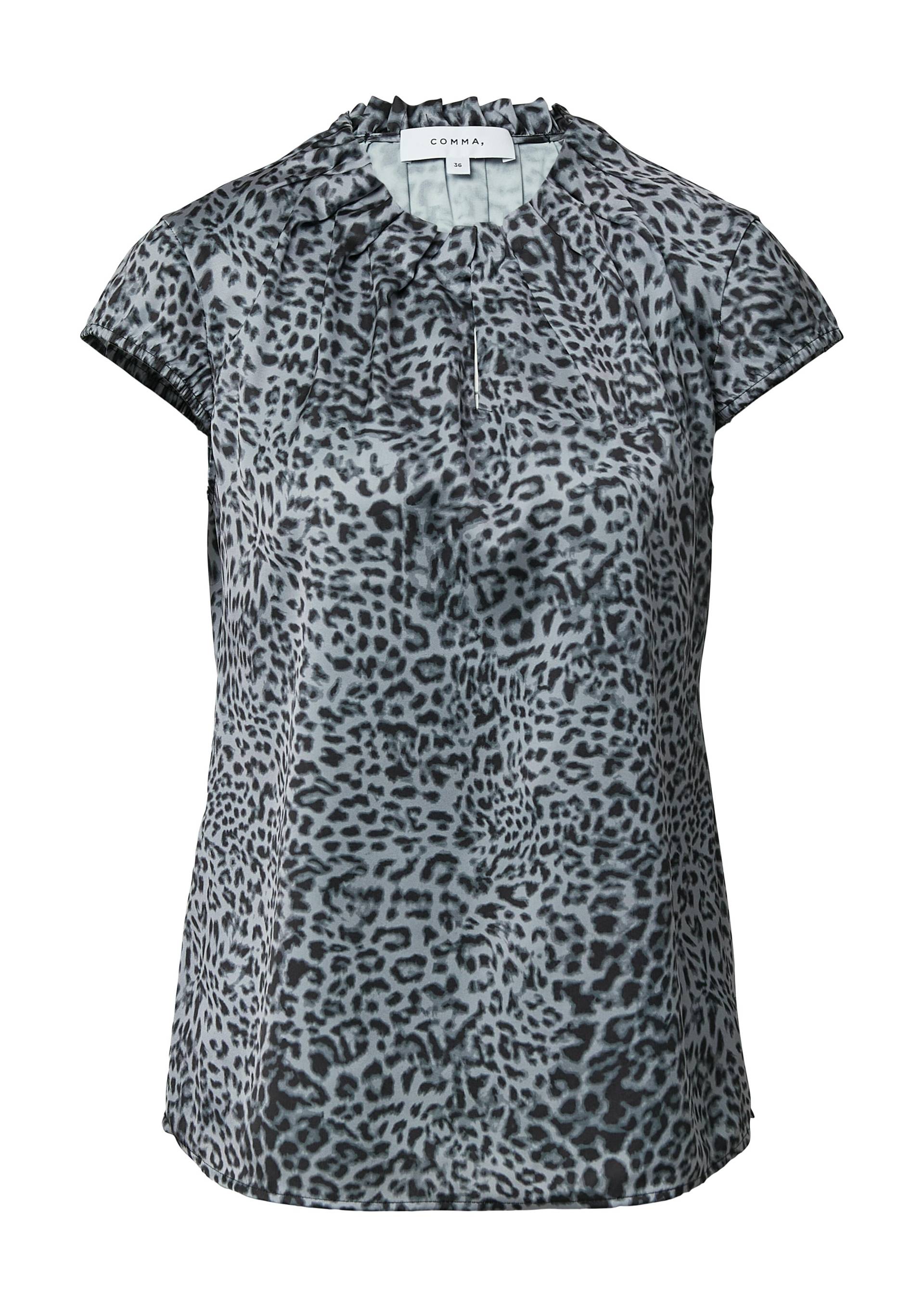 comma - Bluse schwarz|grau - Gr. - 34 von comma