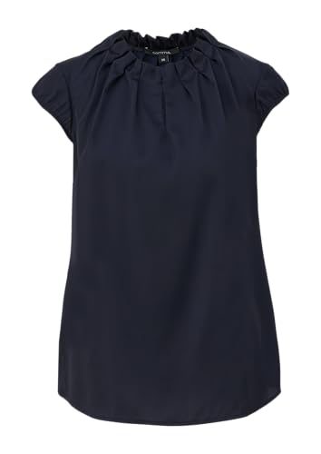 comma Satinbluse mit Raffung Navy 40 von comma