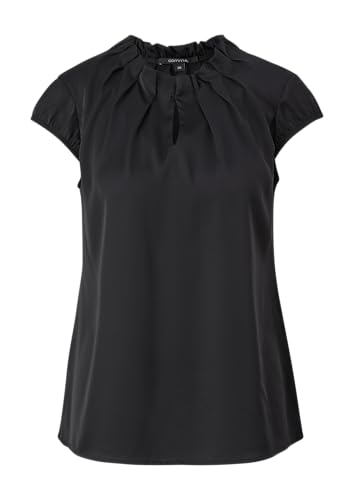 comma Satinbluse mit Raffung schwarz 34 von comma