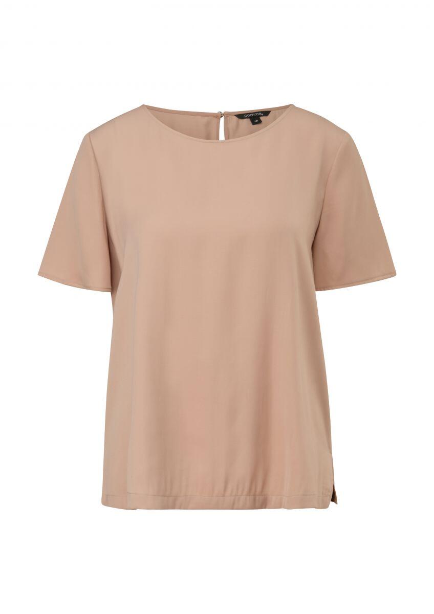 comma - Blusenshirt aus Satin beige - Gr. - 36 von comma