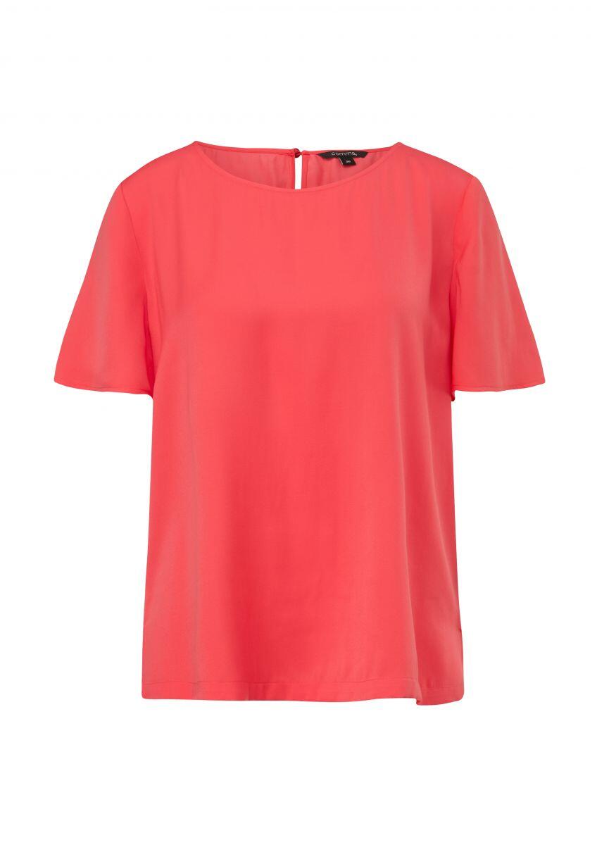 comma - Blusenshirt aus Satin pink - Gr. - 36 von comma