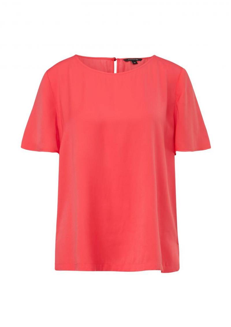 comma - Blusenshirt aus Satin pink - Gr. - 36 von comma