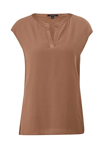 comma Blusenshirt aus Viskosemix Brown 40 von comma