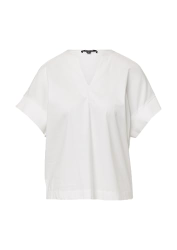 comma Blusenshirt im Relaxed Fit mit Tunika-Ausschnitt weiß 38 von comma
