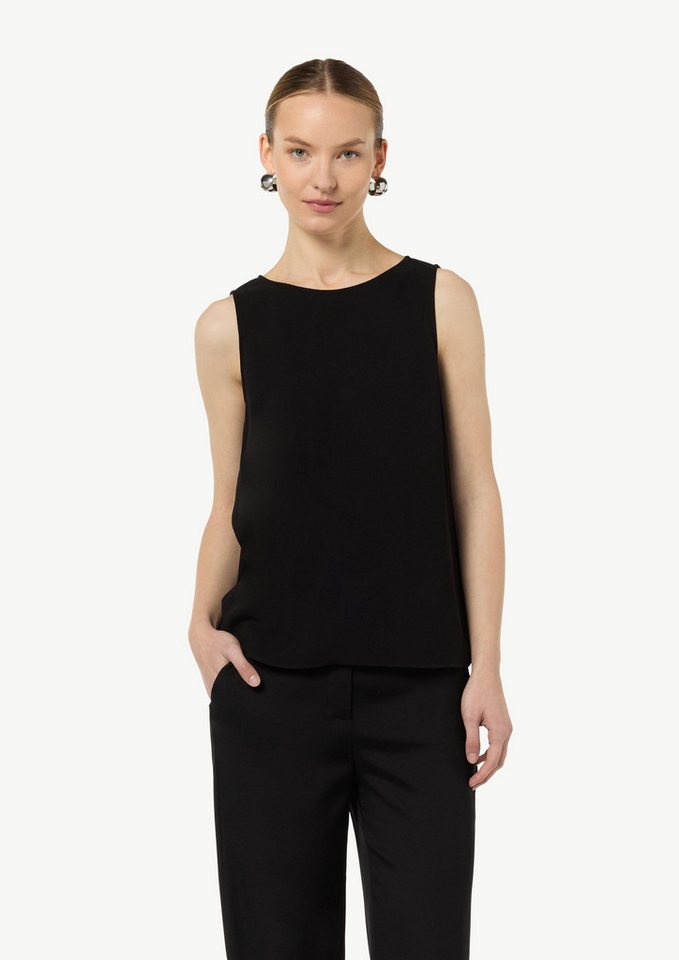 comma Blusentop Bluse Blusentop mit Plisseefalten von comma