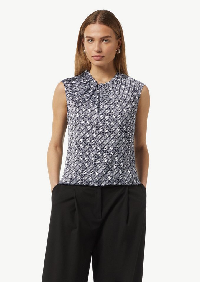 comma Blusentop Bluse Satin-Bluse mit Raffung comma Blusentop Bluse Satin-Bluse mit Raffung von comma