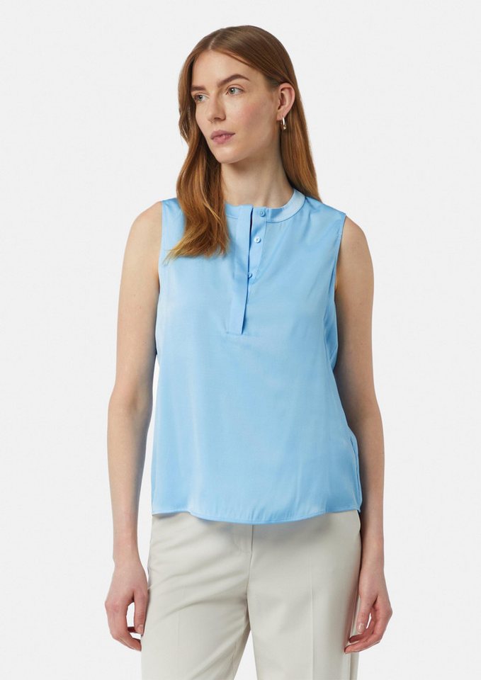 comma Blusentop Bluse Satin-Top mit verdeckter Knopfleiste von comma