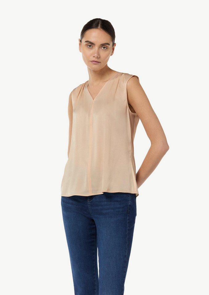 comma Blusentop Bluse Satiniertes Top aus Viskosemix von comma