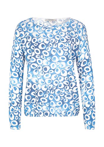 comma CI Damen 80.899.61.0643 Pullover, per Pack Mehrfarbig (Blue AOP 54A9), Large (Herstellergröße: L) von comma