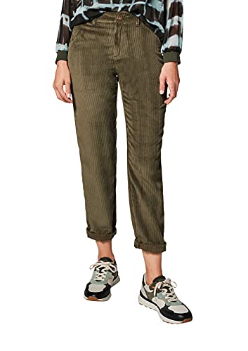 comma CI Damen Hose lang Freizeithose, 7971 Khaki, 38 von comma
