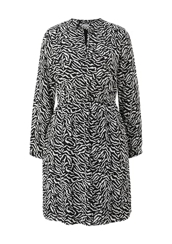 comma Damen 60.2.62.20.200.2137610 Kleid, 99B0 schwarz, 34 von comma