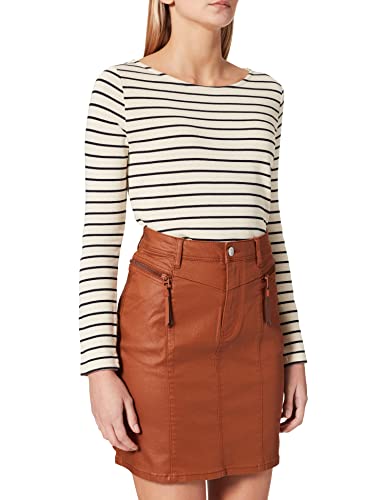 comma CI Damen Langarm T-Shirt, 80G0 Jersey Stripe Marine, 34 von comma