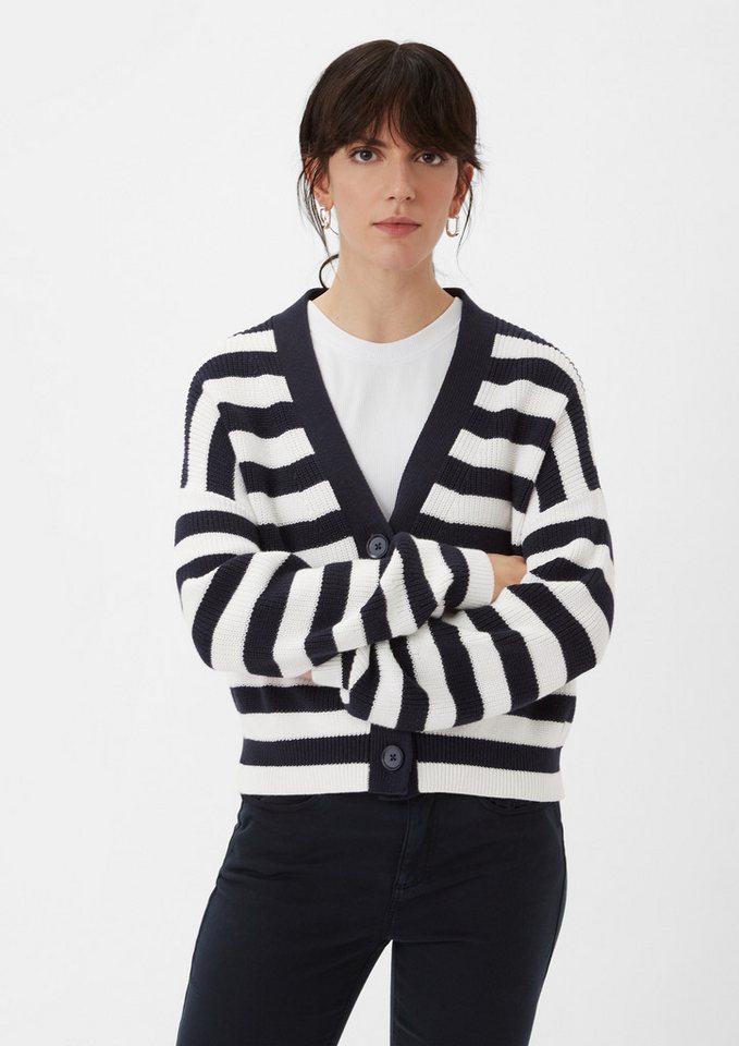 comma Cardigan Strickjacke Strickjacke aus Baumwolle von comma