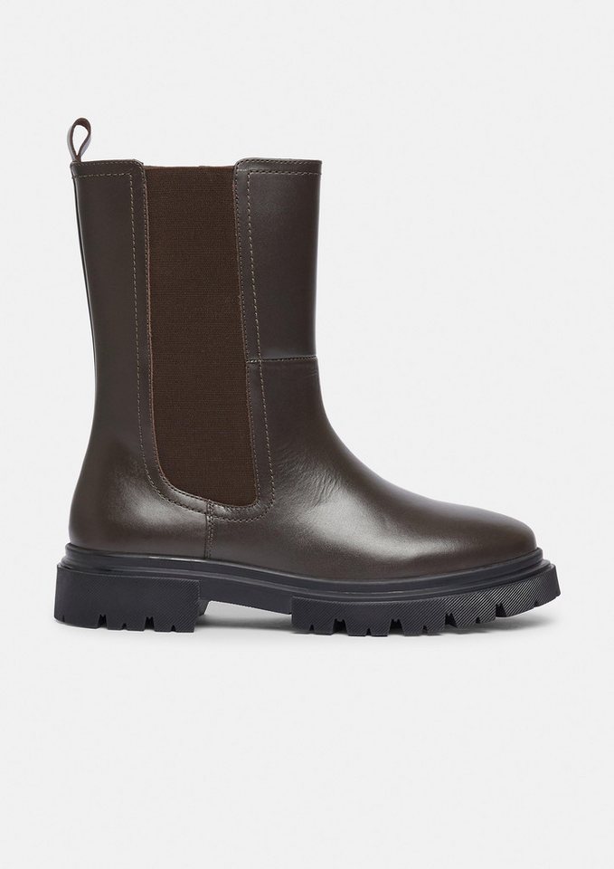 comma Chelsea-Boots aus glattem Rindsleder Stiefel von comma