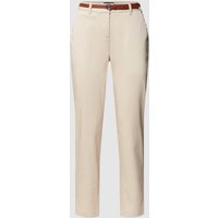 comma Chino mit Gürtel in Beige, Größe 34 von comma