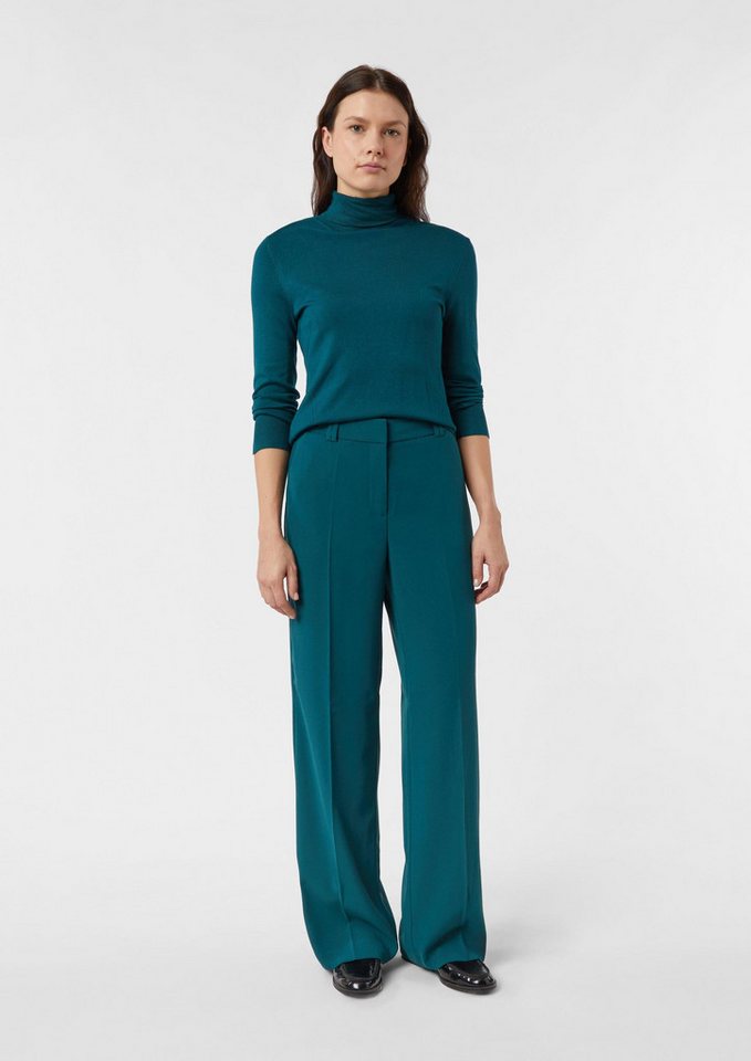 comma Chinos Hose Marlenehose aus Crêpe-Stoff von comma