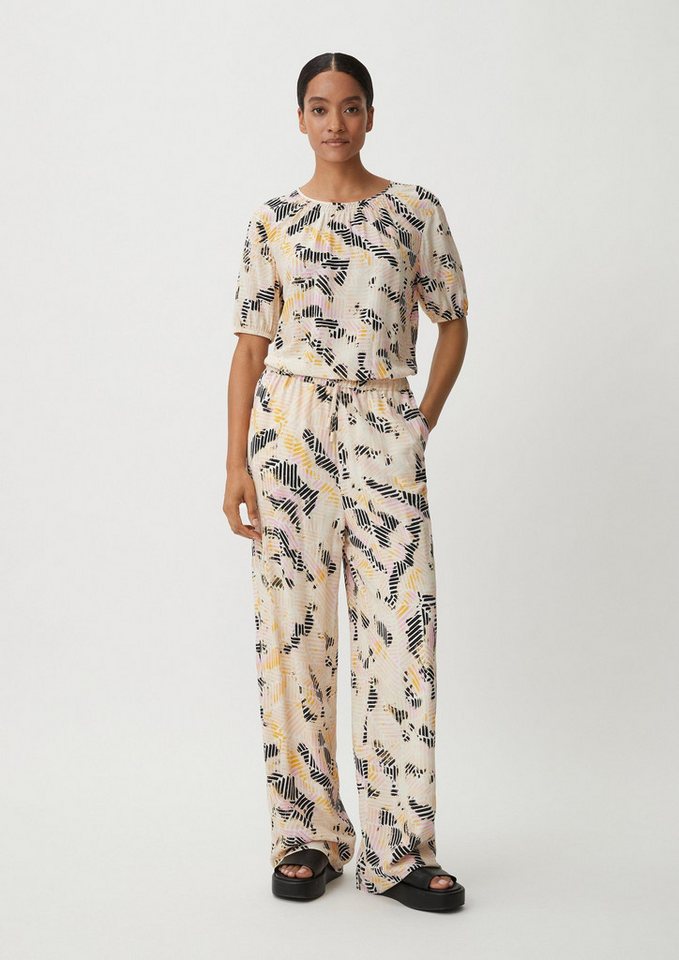 comma Chinos Hose Relaxed: Viskosehose aus Crêpe von comma