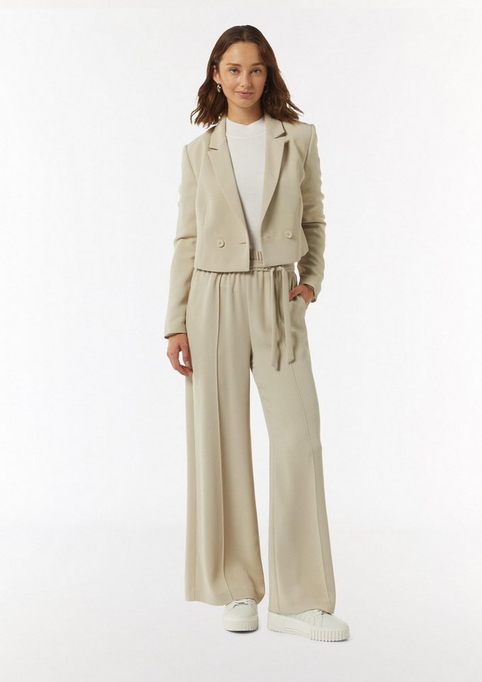 comma Chinos Hose Schlupfhose mit High Rise und weitem Bein von comma