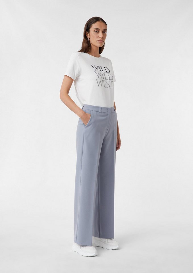 comma Chinos Hose Wide Leg-Hose mit Bügelfalten von comma