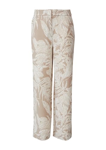 Marlenehose aus Crêpe mit All-Over-Print helles beige 40/REG Marlenehose aus Crêpe mit All-Over-Print helles beige 40/REG von comma