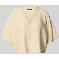 comma Cropped Strickjacke mit Knopfleiste in Gold, Größe S von comma