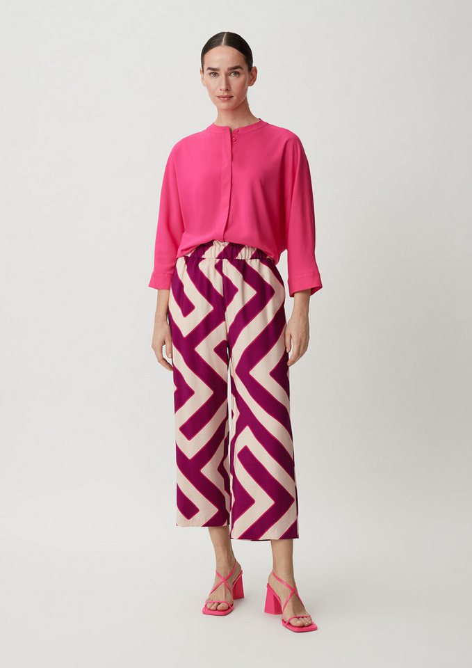 comma Culotte Hose Loose: Hose mit Allover-Print von comma