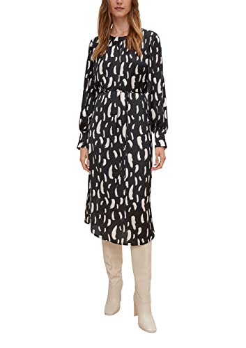 comma Damen 60.2.61.20.200.2122157 Kleid, 99B0 schwarz, 38 von comma