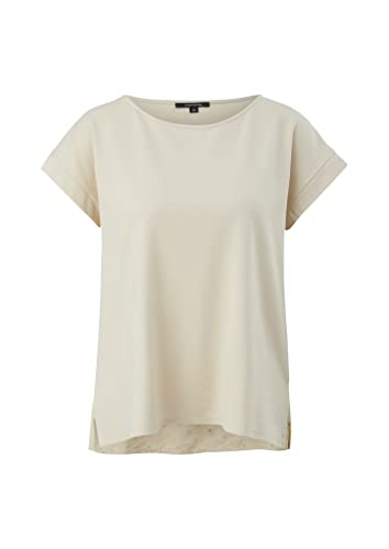 comma Damen T-Shirt, 0810 Beige, 46 Große Größen von comma