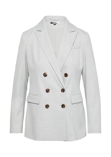 comma Doppelreihiger Blazer aus fließendem Flanell hellgrau 34 von comma