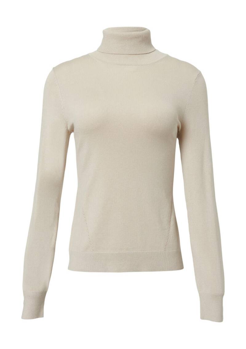 comma - Eleganter Strickpullover mit Rollkragen beige - Gr. - 46 von comma
