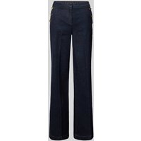 comma Flared Jeans mit Zierknöpfen in Dunkelblau, Größe 42 von comma