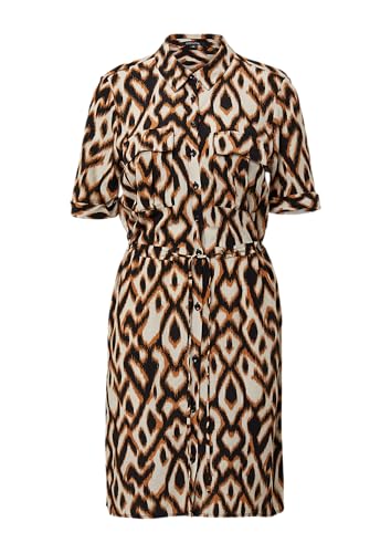 comma Fließendes Crêpe-Kleid mit All-Over-Print schwarz 40 comma Fließendes Crêpe-Kleid mit All-Over-Print schwarz 40 von comma