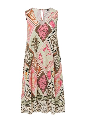 comma Fließendes Jerseykleid mit All-Over-Print pink 36 von Comma