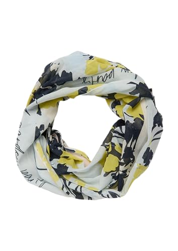comma Floral gemusterter Loop-Schal aus Baumwolle hellblau ONESIZE von Comma