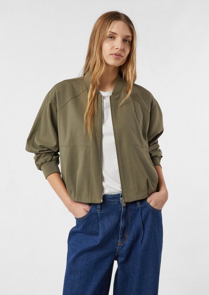 comma Funktionsjacke Indoor-Jacke Blouson aus Twill mit Faltendetails von comma