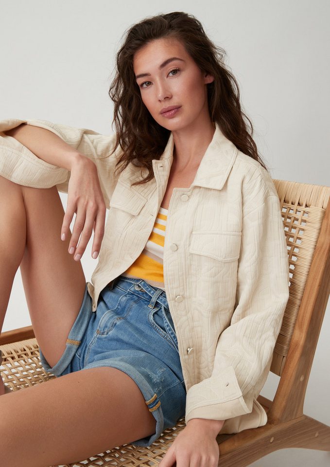 comma Funktionsjacke Indoor-Jacke Jacke mit Label-Stitching von comma