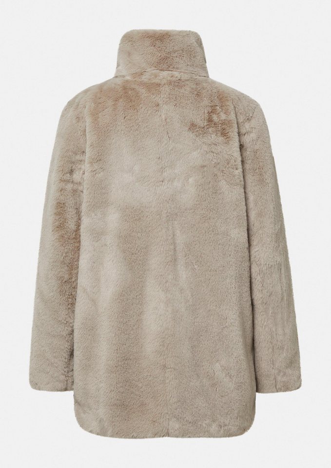 comma Funktionsjacke Outdoor-Jacke Kuschelige Teddyplüsch-Jacke mit Stehkragen von comma