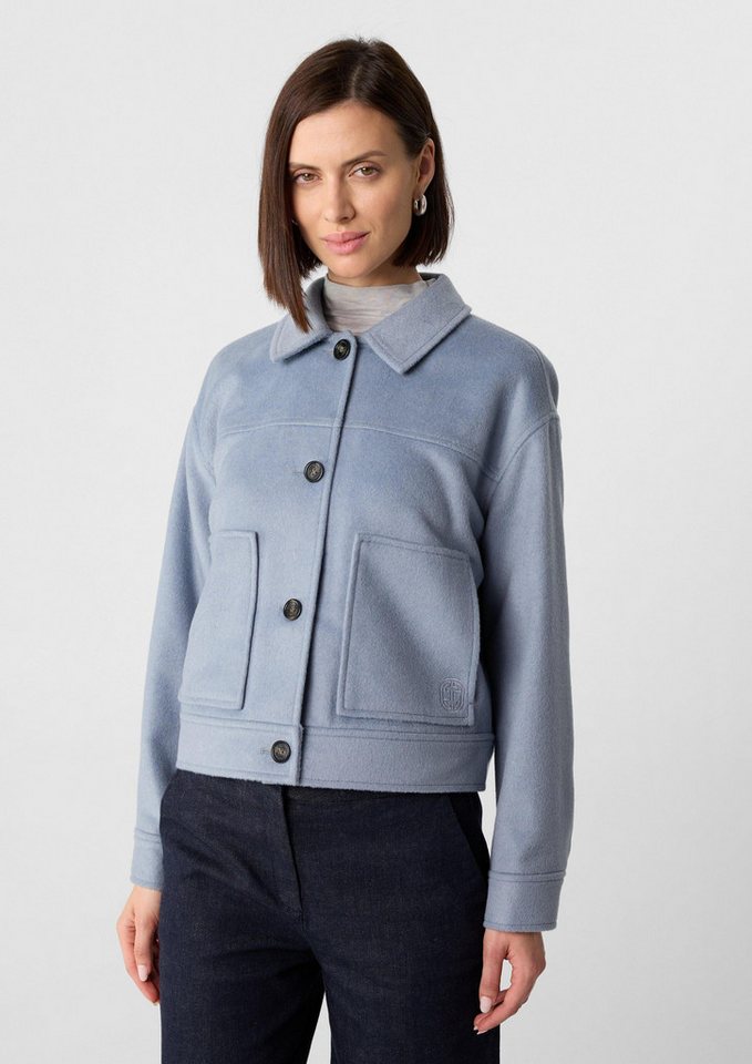 comma Funktionsjacke Outdoor-Jacke Weiche Wollmix-Jacke mit aufgesetzten Taschen von comma