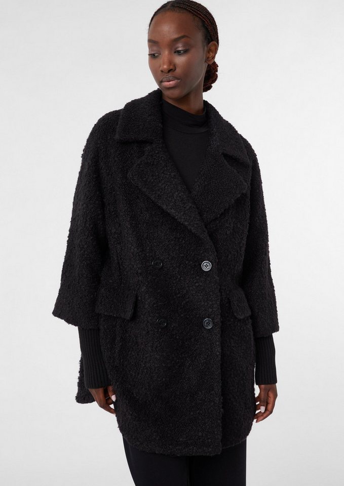 comma Funktionsmantel Outdoor-Jacke Bouclé-Jacke mit Reverskragen von comma