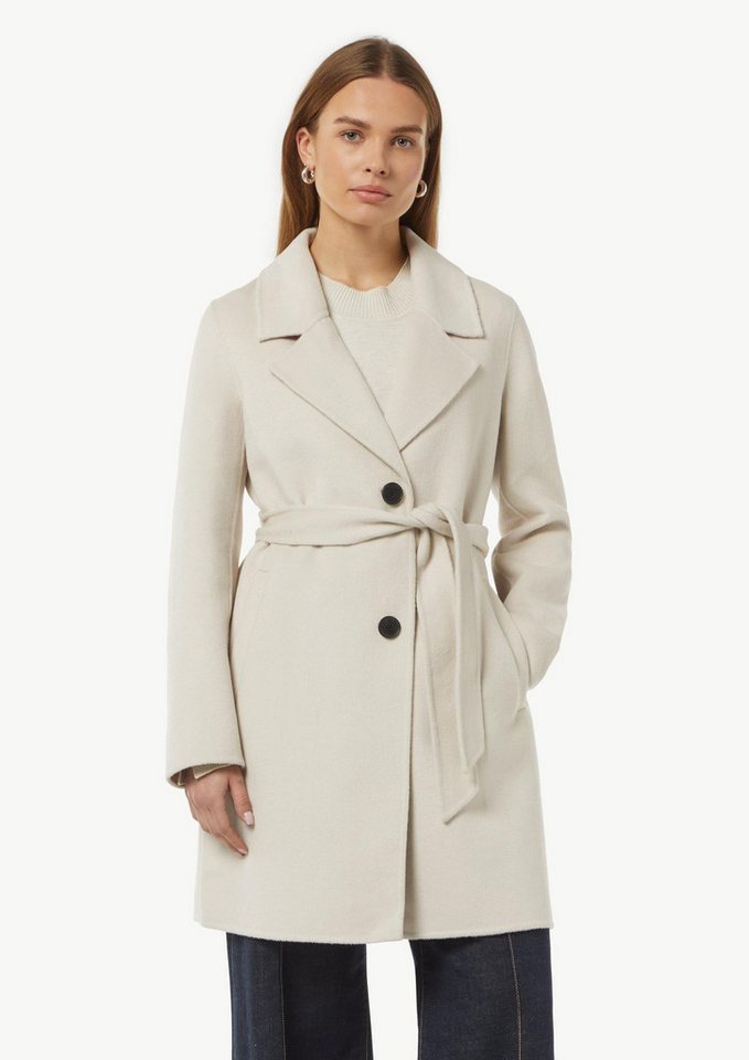 comma Funktionsmantel Outdoor-Mantel Weicher Blazer-Mantel im Relaxed Fit mit Gürtel und Logo-Detail von comma