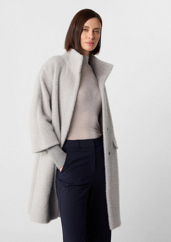 comma Funktionsmantel Outdoor-Mantel Langfloriger weicher Mantel im Cape-Stil von comma