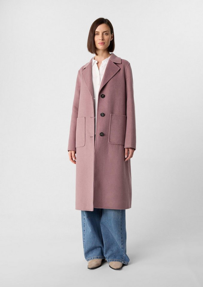 comma Funktionsmantel Outdoor-Mantel Langer Doubleface-Mantel mit aufgesetzten Taschen von comma