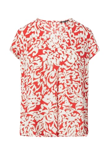 comma Gemusterte Bluse mit V-Ausschnitt pink 38 von Comma