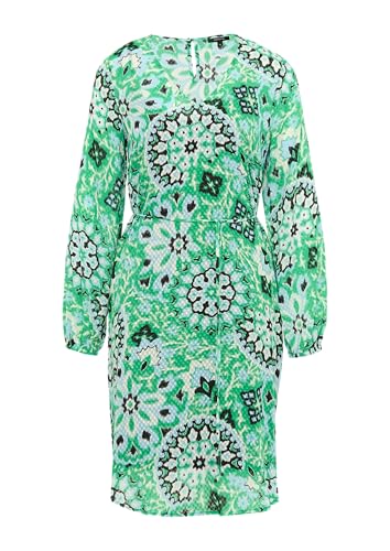 comma Gemustertes Jacquard-Kleid mit herausnehmbarem Unterkleid smaragd 48 von comma
