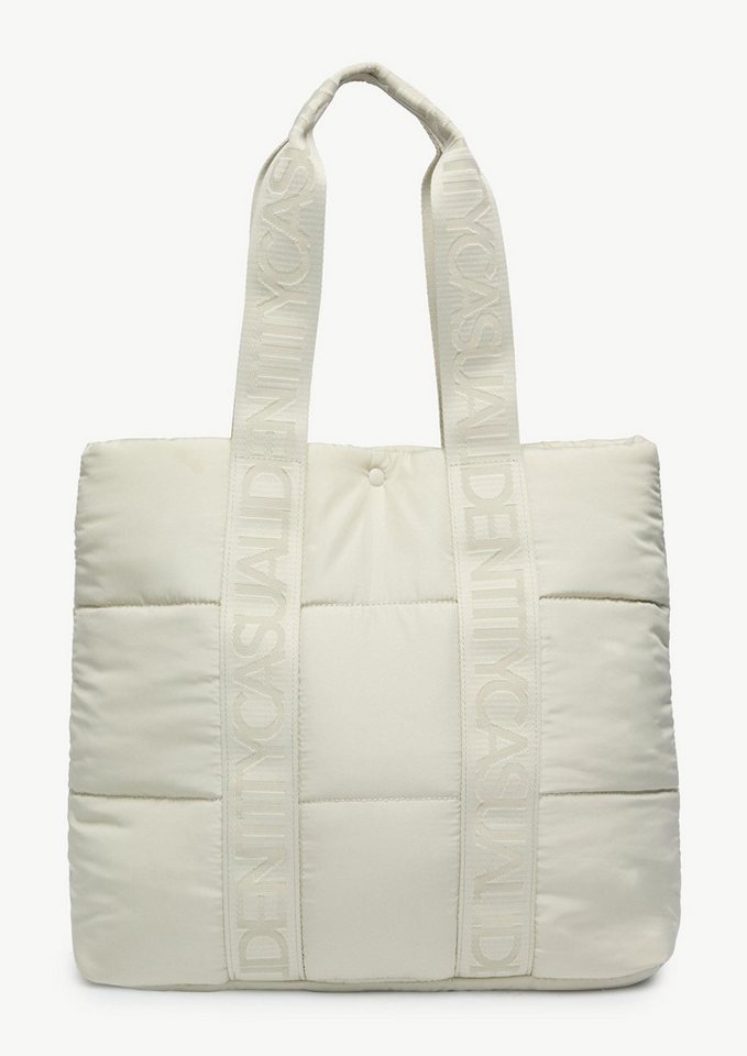 comma Handtasche Tasche, Gesteppter Shopper mit Logo-Details von comma