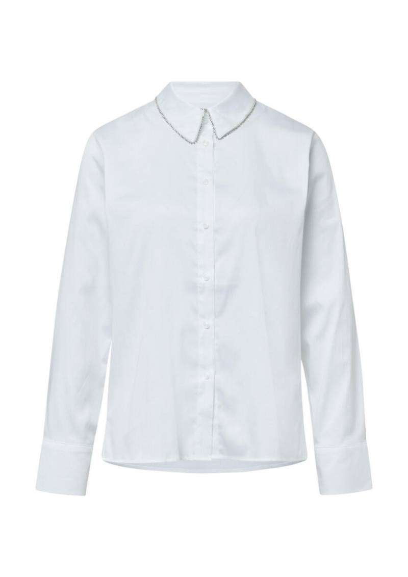 comma - Hemdbluse aus Baumwollpopeline weiß - Gr. - 46 von comma